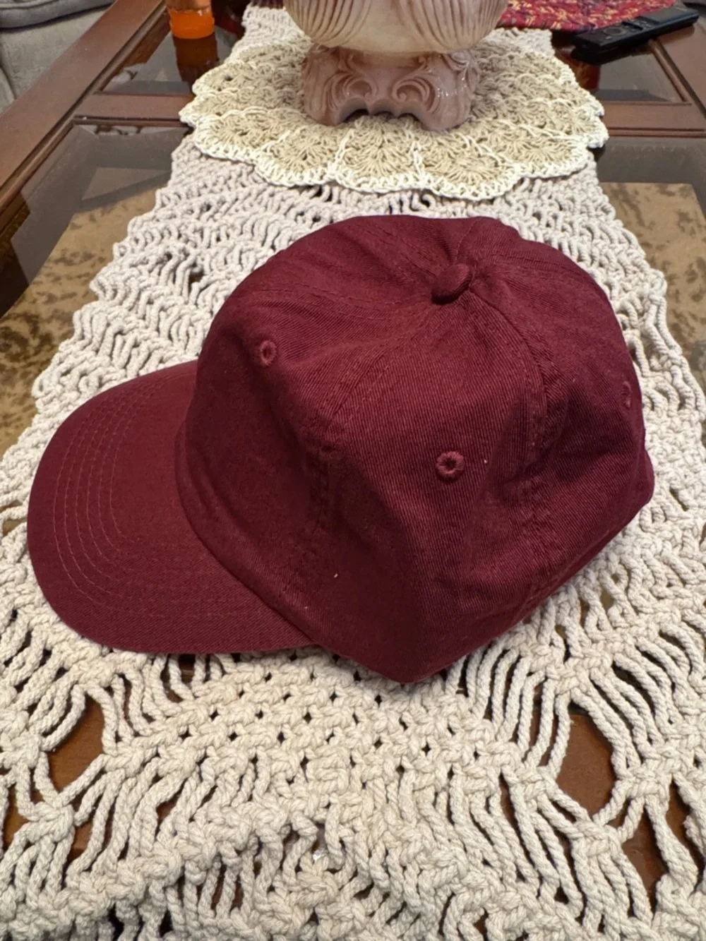 Polo by Ralph Lauren Burgundy Embroidered Pony Baseball Cap NWOT